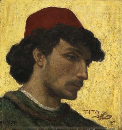 Vedder Elihu Portrait Of Tito canvas print