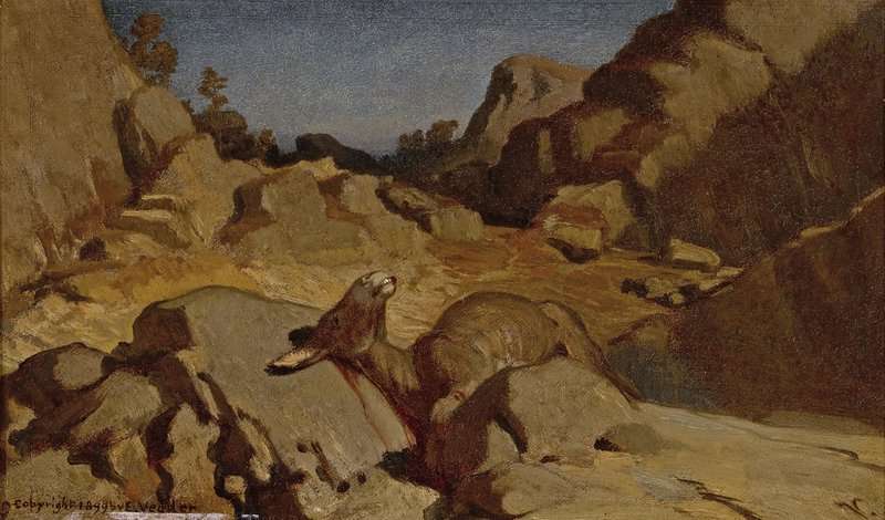 Vedder Elihu The Fable Of The Miller His Son And The Donkey No. 9 Ca. 1869 canvas print