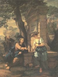 Verkolje Nicolaes Christ And The Woman Of Samaria canvas print