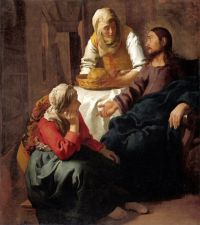 فيرمير المسيح في بيت مرثا ومريم