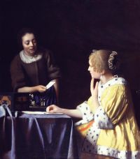 Vermeer Mistress And Maid canvas print