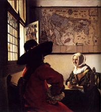 Vermeer Officer And Laughing Girl canvas print