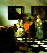 Vermeer The Concert canvas print