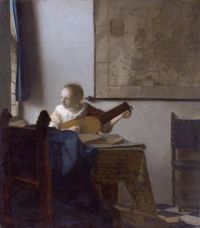 Vermeer Woman With A Lute canvas print