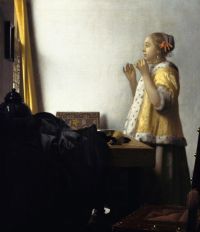 Vermeer Young Woman With A Pearl Necklace canvas print