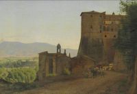Vermehren Frederik View From Genazzano In The Sabine Mountains 1863 canvas print