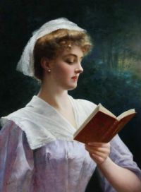 Vernon Emile Young Woman Reading A Book canvas print