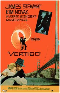 Stampa su tela del poster del film Vertigo 1958v2