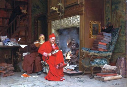 Vibert Jehan Georges The Committe On Moral Books Ca. 1878 canvas print