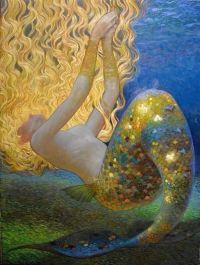 Victor Nizovtsev The Golden Mermaid canvas print