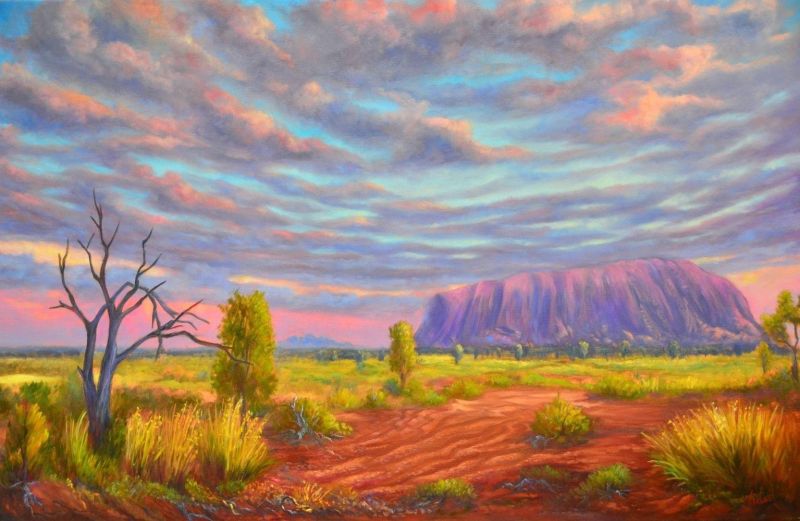 Vidal Christopher The Red Centre - Ayer S Rock canvas print