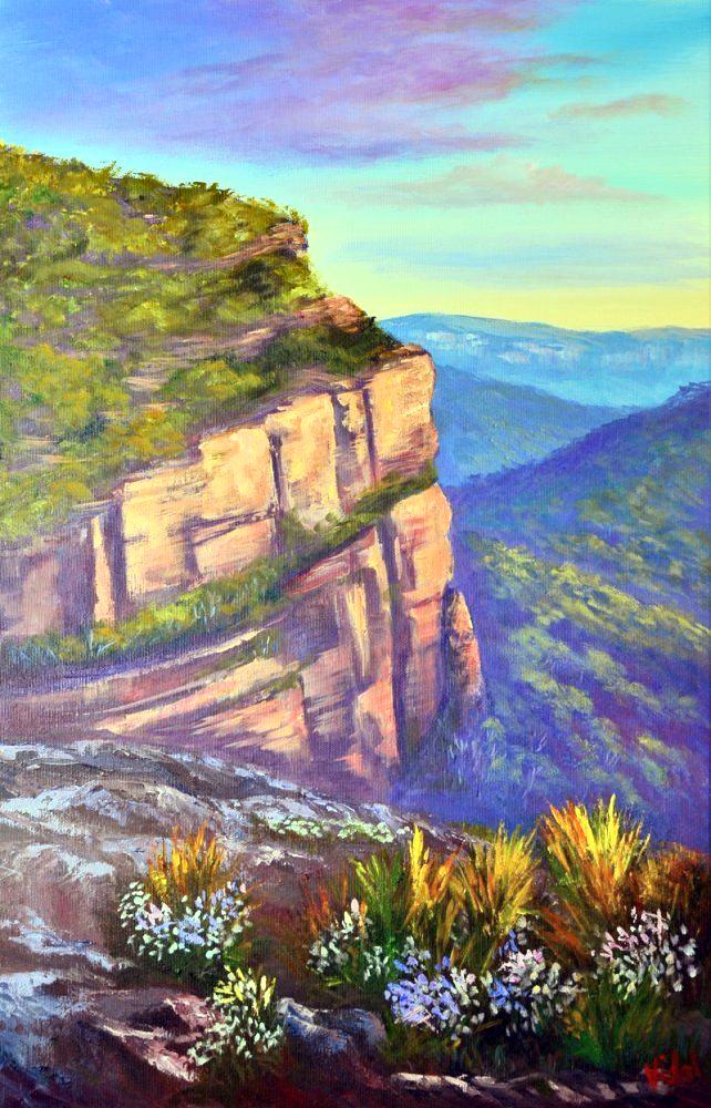 Vidal Christopher The View From Walls Lookout Blue Mountains canvas print