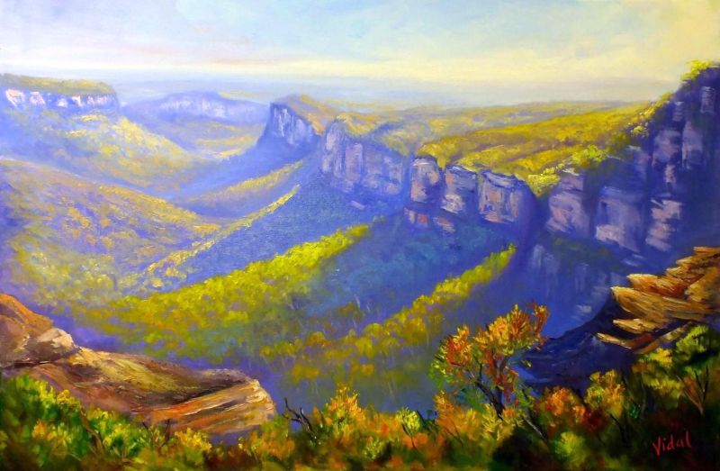 Vidal Christopher View Of The Grose Valley From Mount Banks Traverse canvas print
