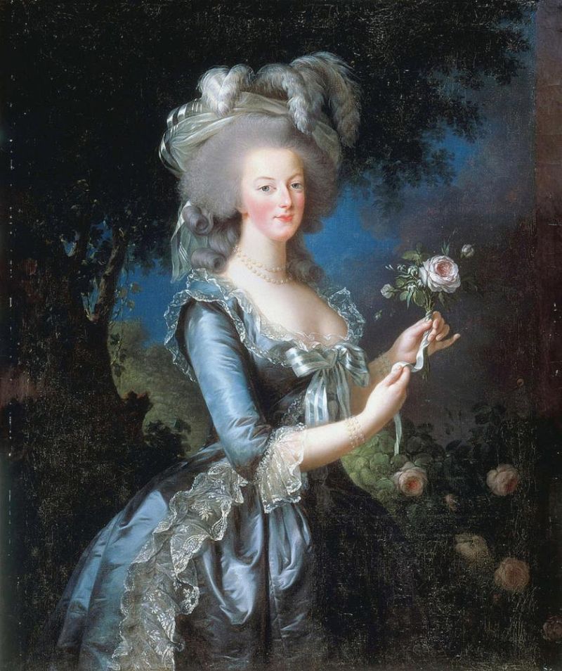 Vige E Le Brun E Lisabeth Marie-antoinette With The Rose canvas print