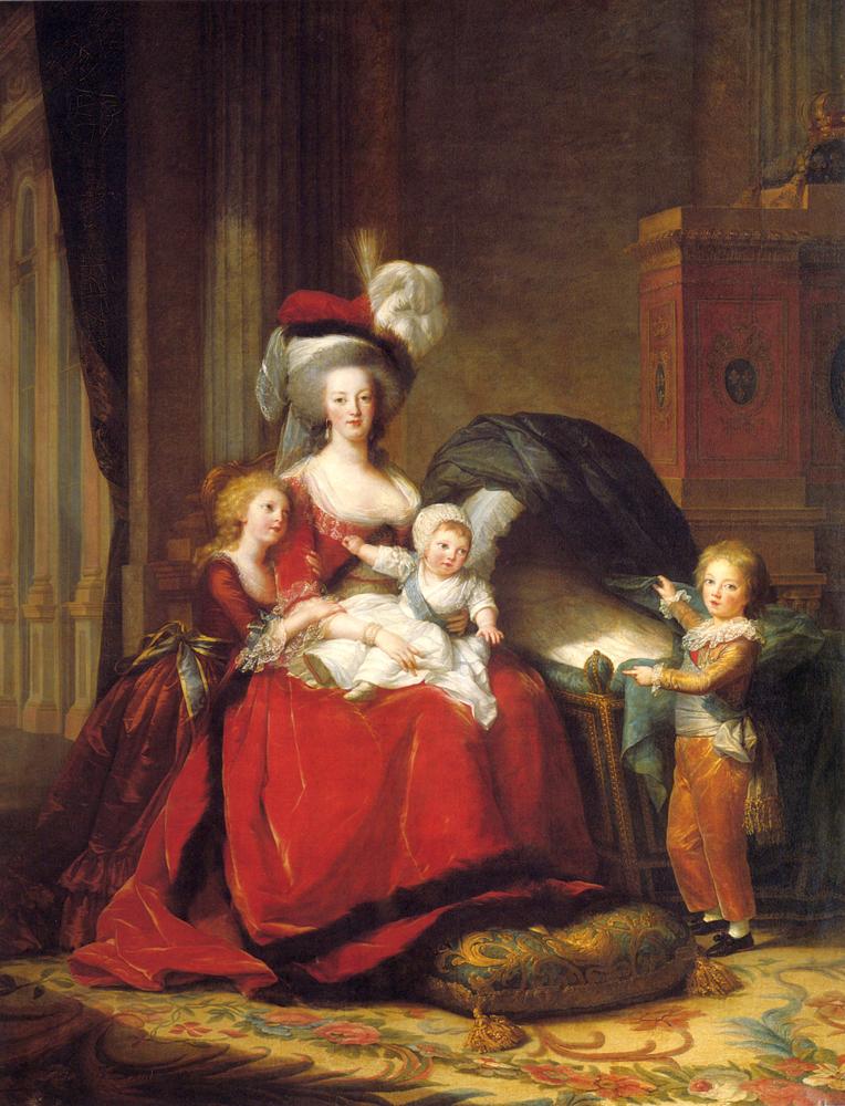 Vige E Le Brun E Lisabeth Marie Antoinette And Her Children canvas print