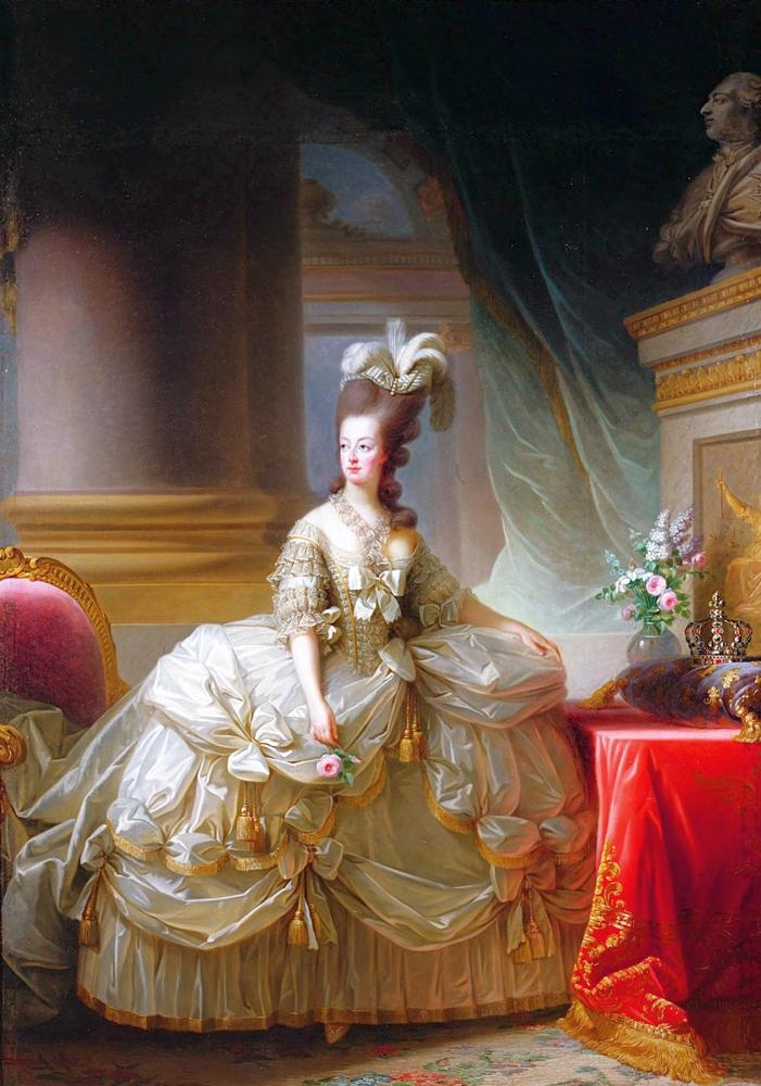 Vige E Le Brun E Lisabeth Marie Antoinette In Court Dress canvas print