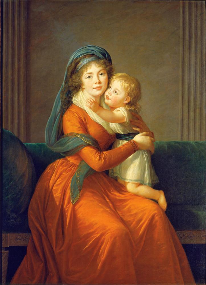 Vige E Le Brun E Lisabeth Princess Alexandra Golitsyna And Her Son Piotr canvas print