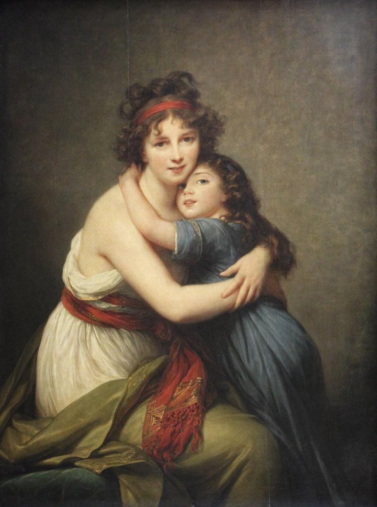 Vige E Le Brun E Lisabeth Self-portrait With Daughter Julie canvas print