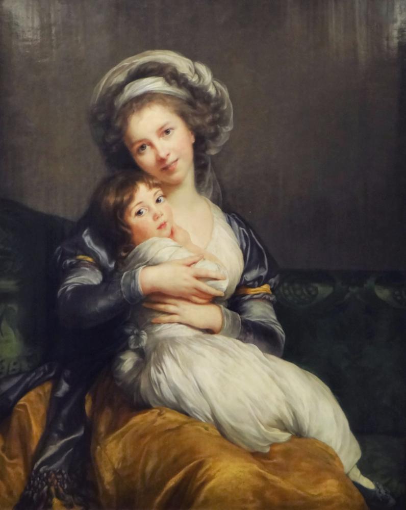 Vige E Le Brun E Lisabeth Self-portrait With Her Daughter Julie canvas print