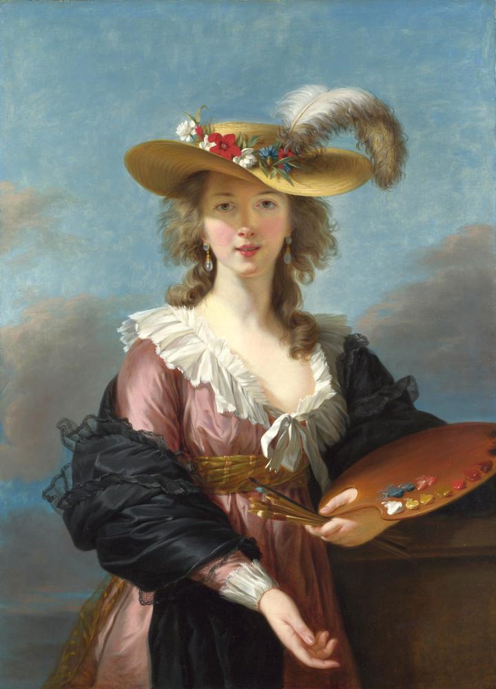Vige E Le Brun E Lisabeth Self Portrait In A Straw Hat canvas print