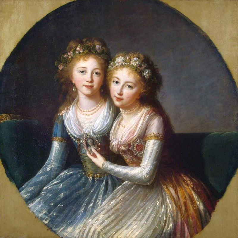 Vige E Le Brun E Lisabeth The Daughters Of Emperor Paul I canvas print