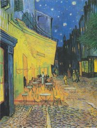 Terrazza del caffè di Vincent Van Gogh di notte