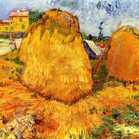 Vincent van Gogh hooibergen in de Provence
