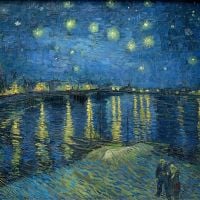 Vincent Van Gogh Noche estrellada sobre el Ródano