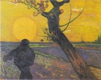 Vincent Van Gogh The Sower At Sunset canvas print