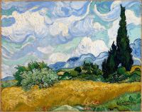 Vincent Van Gogh Weizenfeld mit Zypressen