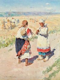 Vinogradov Sergei Arsenievich Two Peasant Women 1893 canvas print