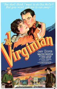 Póster de la película Virginian 1929, impresión en lienzo