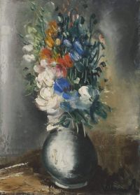 Vlaminck Maurice De Vase De Fleurs Ca. 1925 30