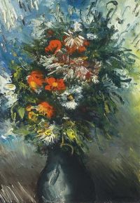 Vlaminck Maurice De Vase De Fleurs Ca 1945 50