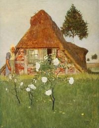 Vogeler Heinrich Abendsonne Im Moor Ca. 1905 Leinwanddruck