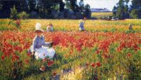 Vonnoh Bessie Potter A Poppy Field 1890