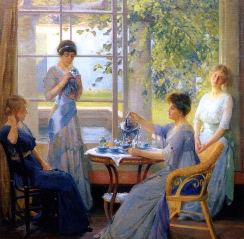Vonnoh Bessie Potter Ellen Axson Wilson And Her Three Daughters 1913 canvas print