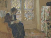 Vuillard Edouard Jeune Femme Lisant Lucie Belin Chez Elle 1916 canvas print