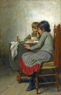 Waay Nicolaas Van Der Reading Orphan Girls