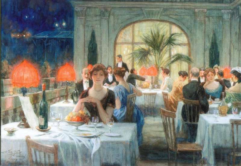 Waay Nicolaas Van Der Soiree In Het Hotel Meranerhof Ca. 1920 canvas print
