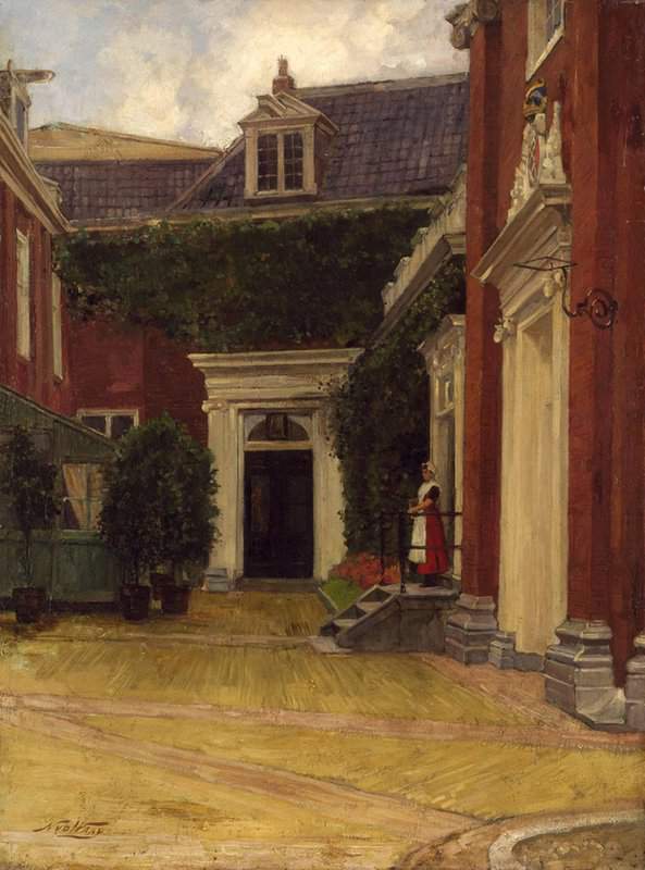 Waay Nicolaas Van Der The Courtyard Of The Orphanage canvas print