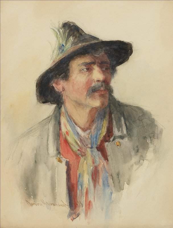 Wachtel Elmer Portrait Believed To Be Elmer Wachtel 1898 canvas print