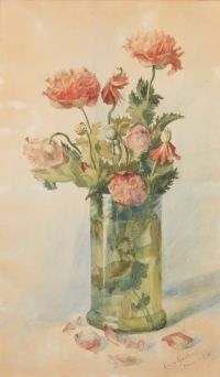 Wahlroos Dora Flowers In A Vase canvas print