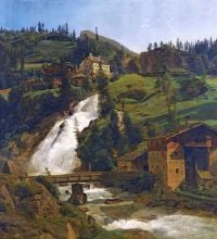Waldmuller Ferdinand Georg The Wildbad Gastein Falls canvas print