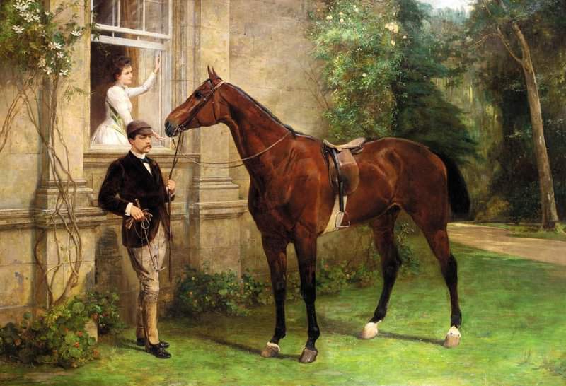 Waller Samuel Edmund Before The Morning Ride 1891 canvas print