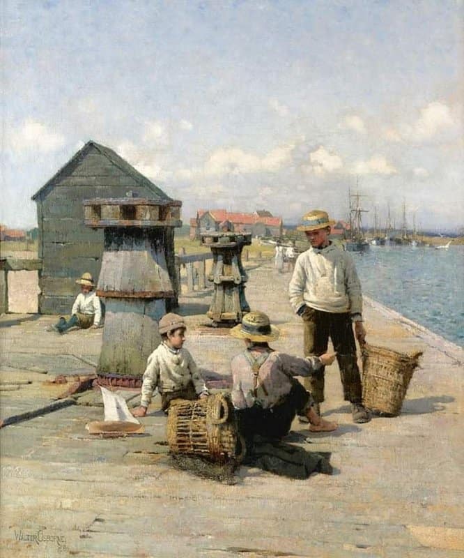Tableaux sur toile, reproduction de Walter Frederick Osborne A Tale Of The Sea 1884