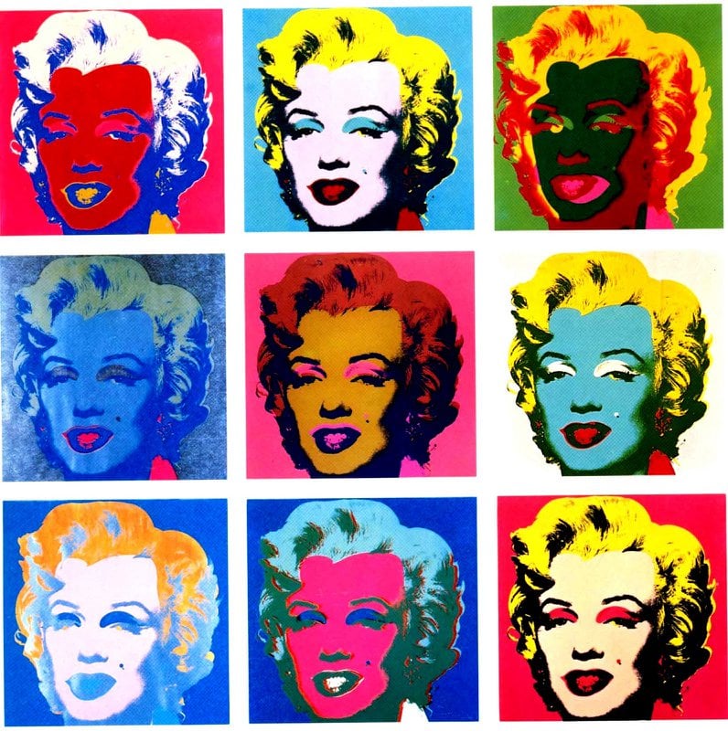 Warhol Nine Marilyns canvas print