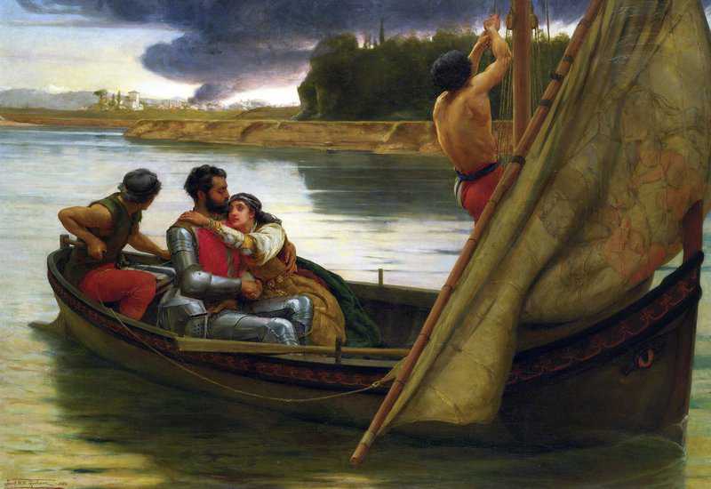 Warwick Topham Frank William The Voyage Of King Arthur And Morgan Le Fay To The Isle Of Avalon 1888 canvas print