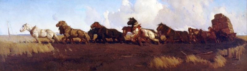 Washington Lambert George Across The Black Soil Plains canvas print