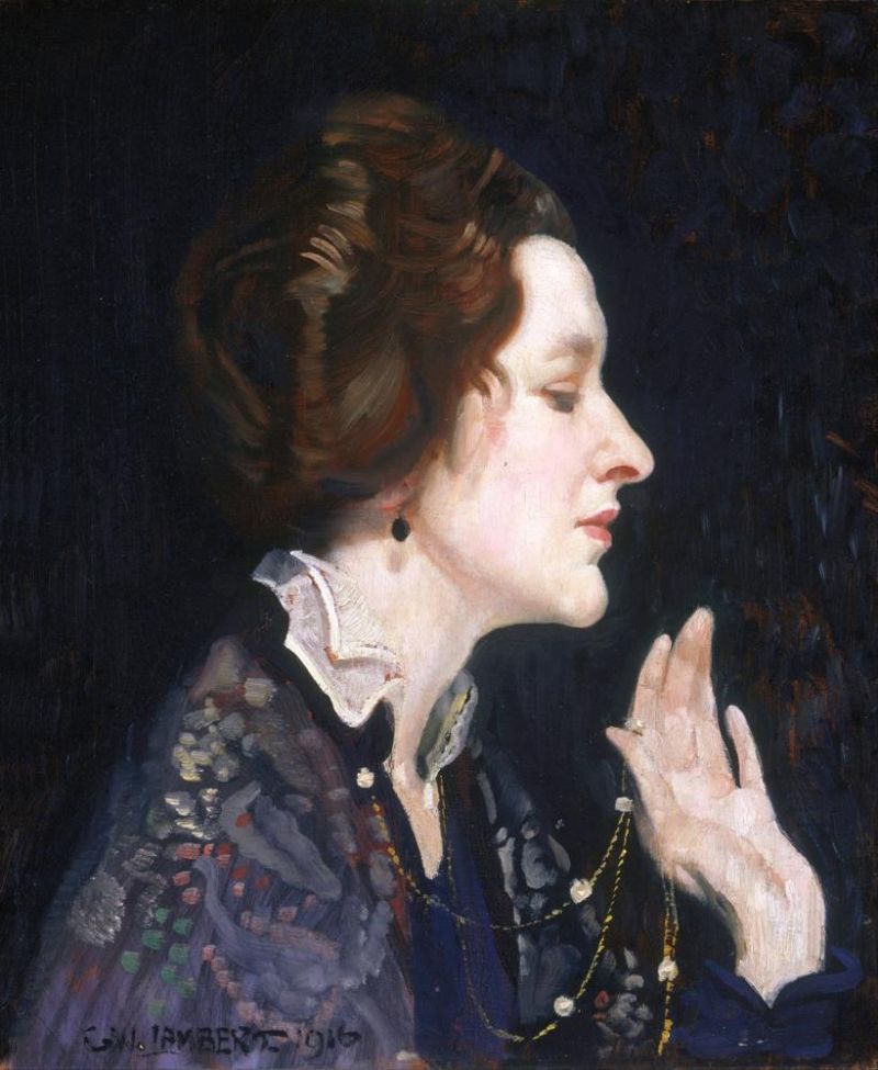 Washington Lambert George Portrait Of A Lady canvas print